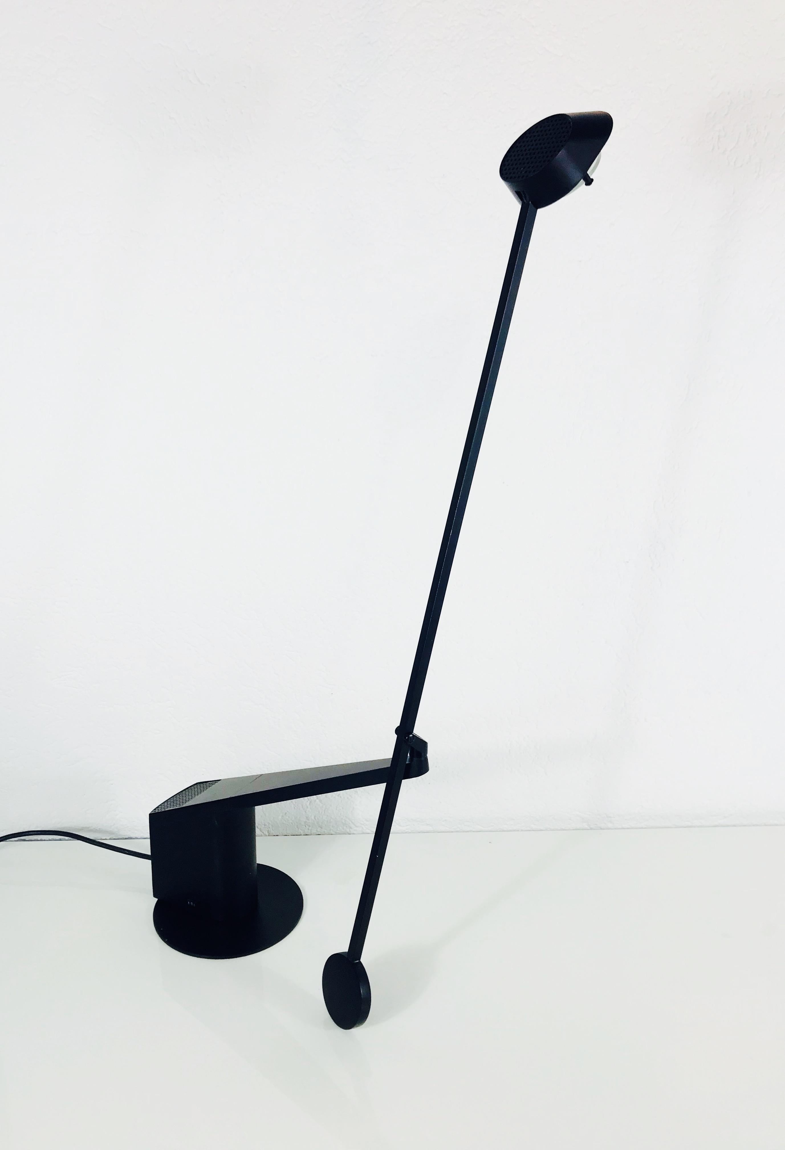 ALA Adjustable Black Table Lamp from Rodolfo Bonetto for Guzzini, 1983 1