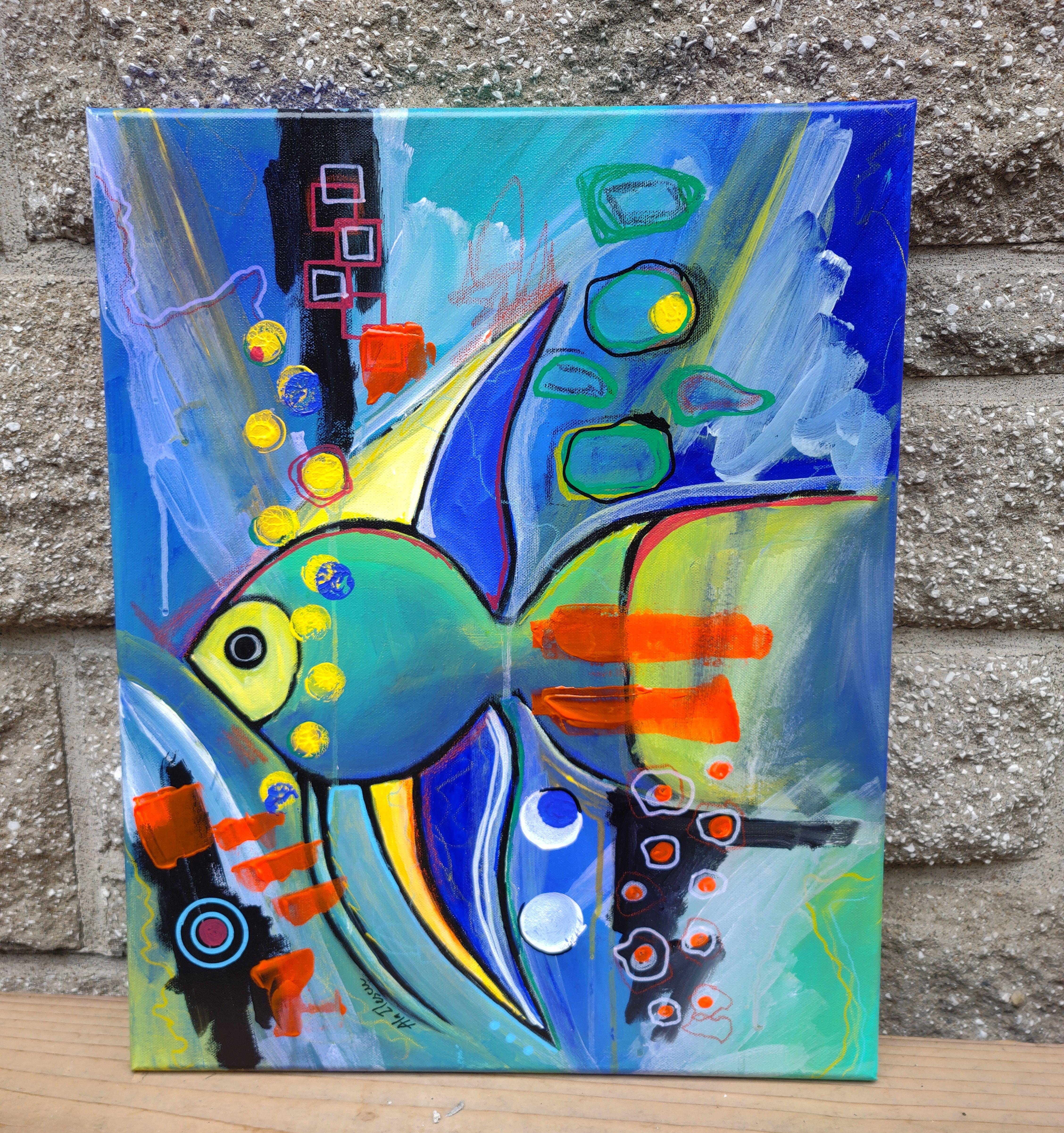 fish abstract painting