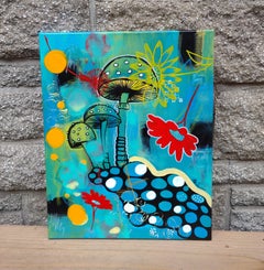 Mushrooms, Painting, Acrylic on Canvas