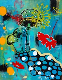 Mushrooms, Painting, Acrylic on Canvas