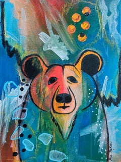 The bear, Painting, Acrylic on Canvas