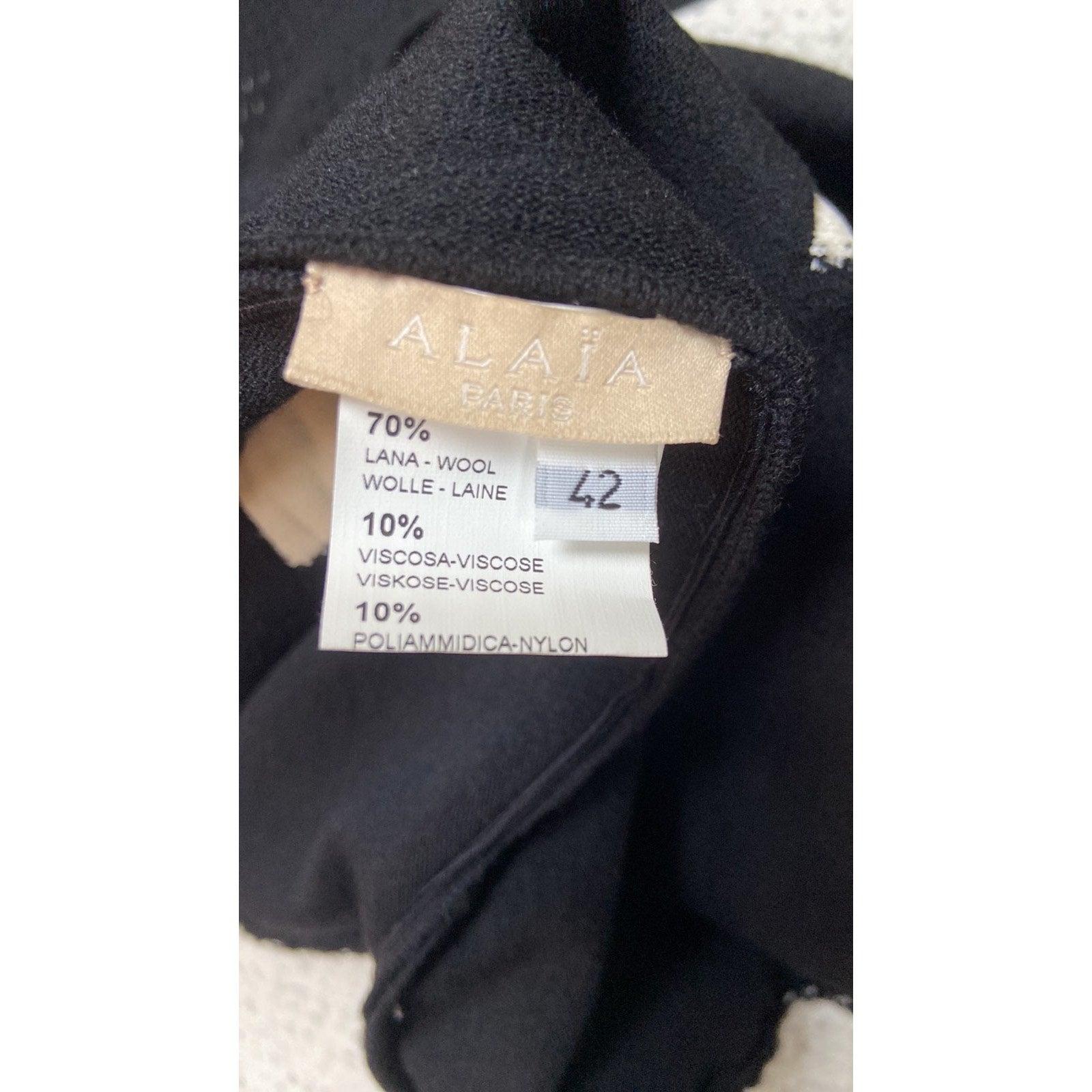 AlaЇa 2013 Ausgeschnittenes Midikleid Sz.42 (Schwarz) im Angebot