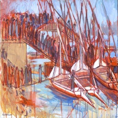 "Flucas" Acrylic Painting 39" x 39" inch by Alaa Awad