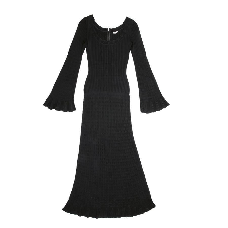 ALAÏA Black dress in Viscose Size S