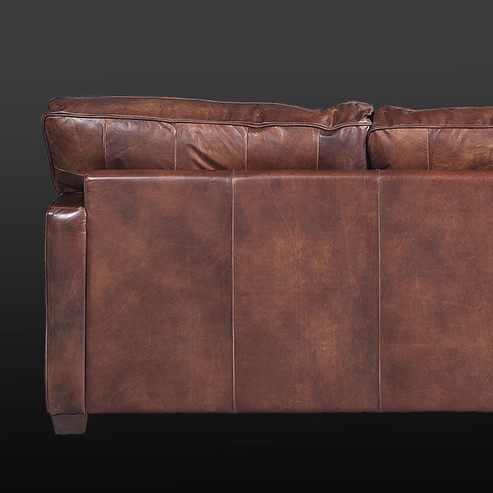 Contemporary Alabama Sofa 2-Seat with Genuine Leather For Sale