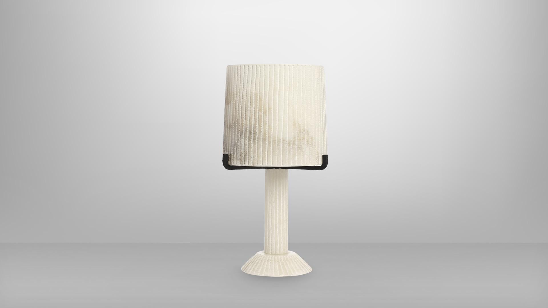 Post-Modern Alabaster Acropolis Table Lamp by CTO Lighting