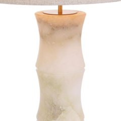 Alabaster and Brass Large Table Lamp
