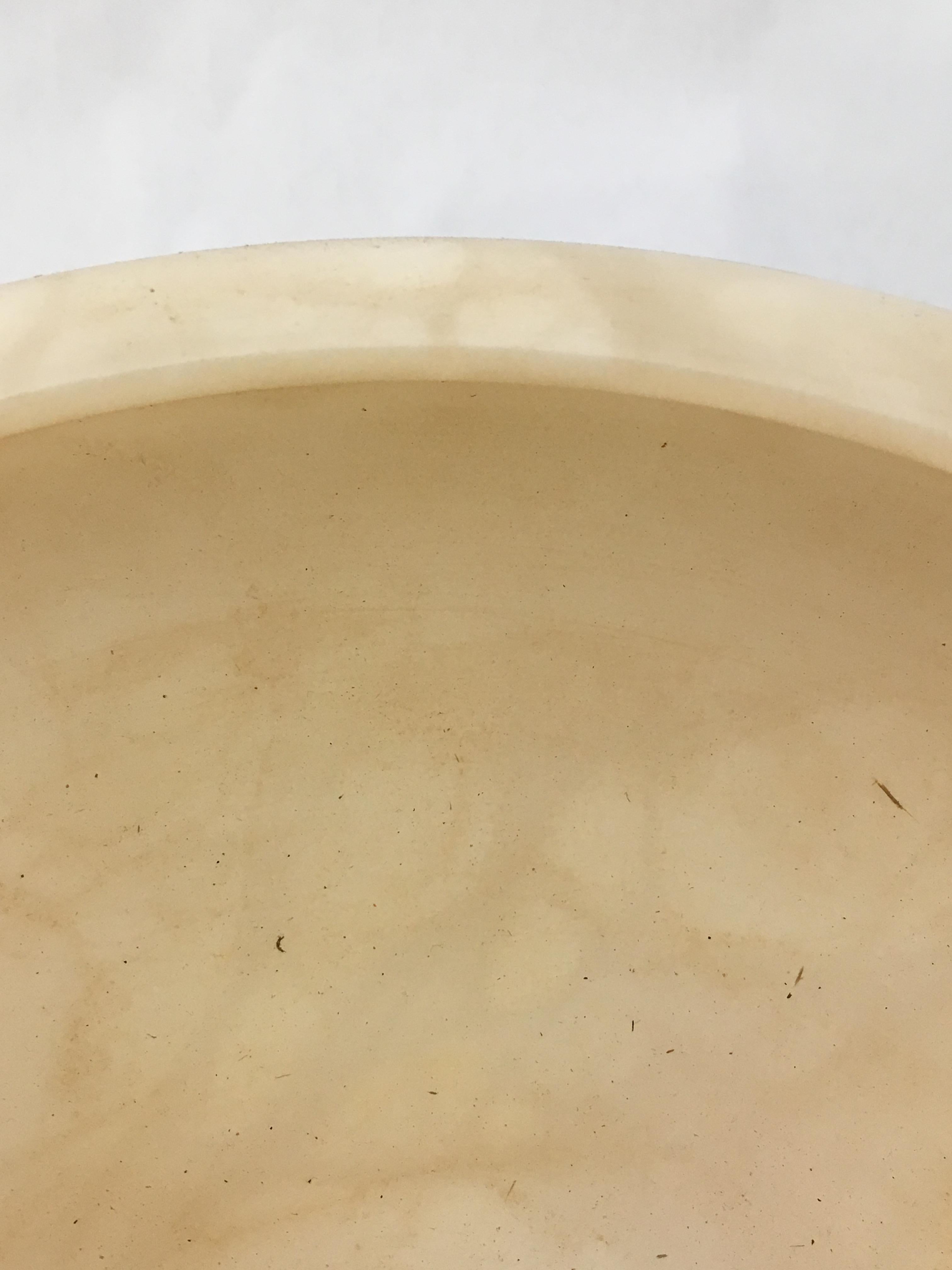 Acrylic Alabaster and Lucite Foot Centerpiece Bowl