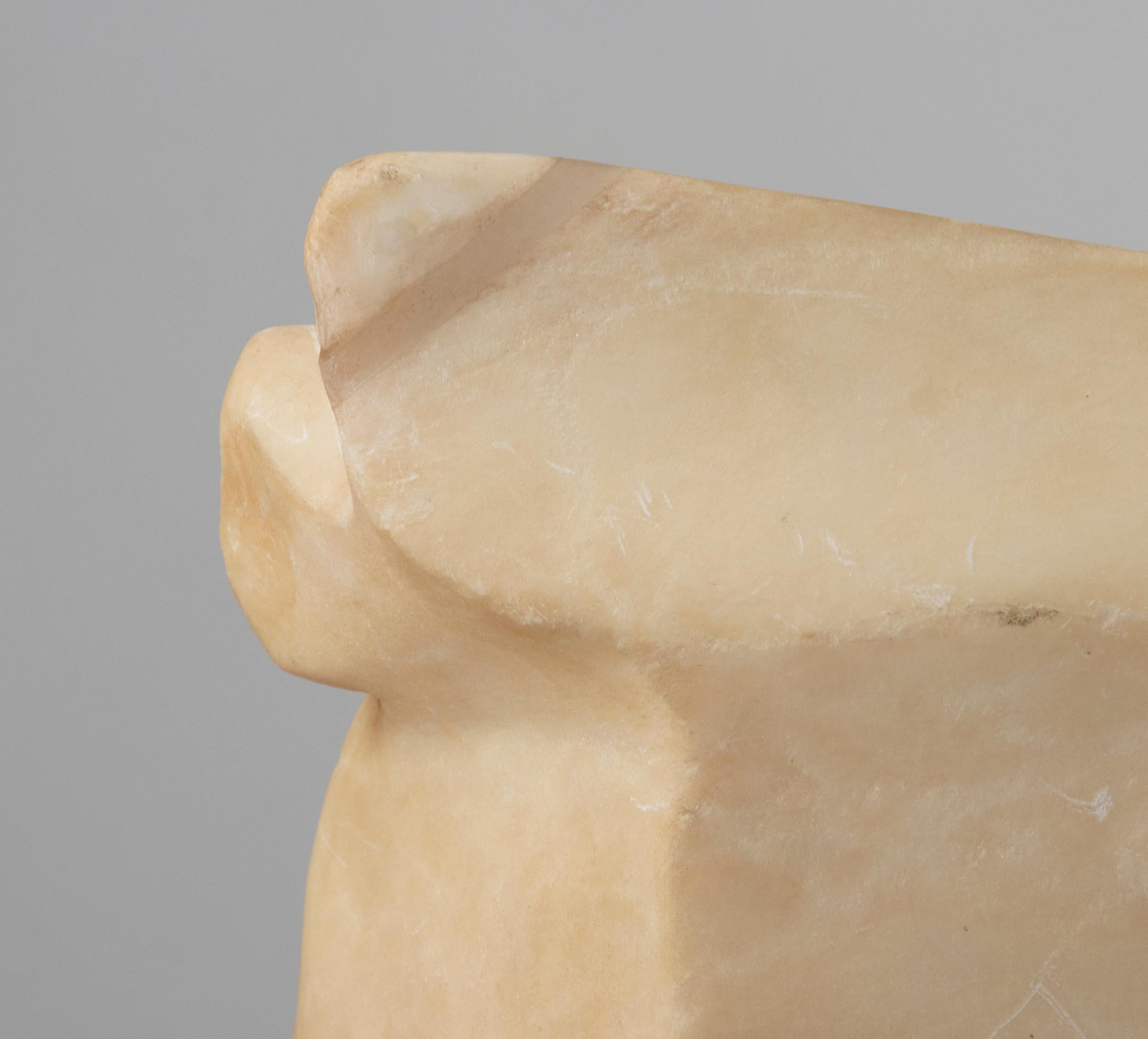 Alabaster and Marble Art Deco Sculpture of a Boy by Affortunato Gory 12