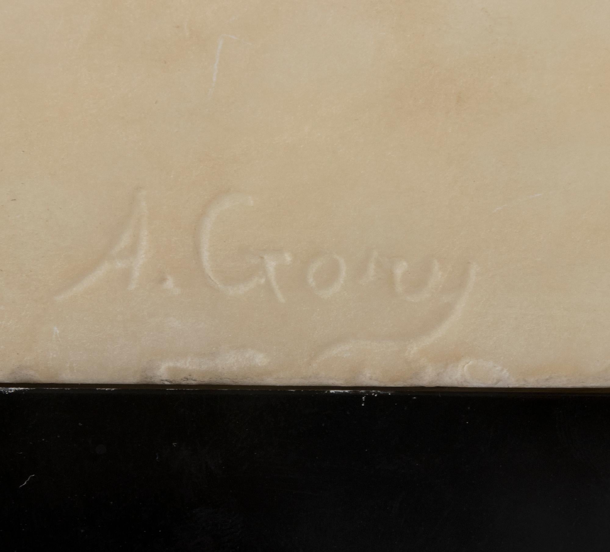 Alabaster and Marble Art Deco Sculpture of a Boy by Affortunato Gory 1