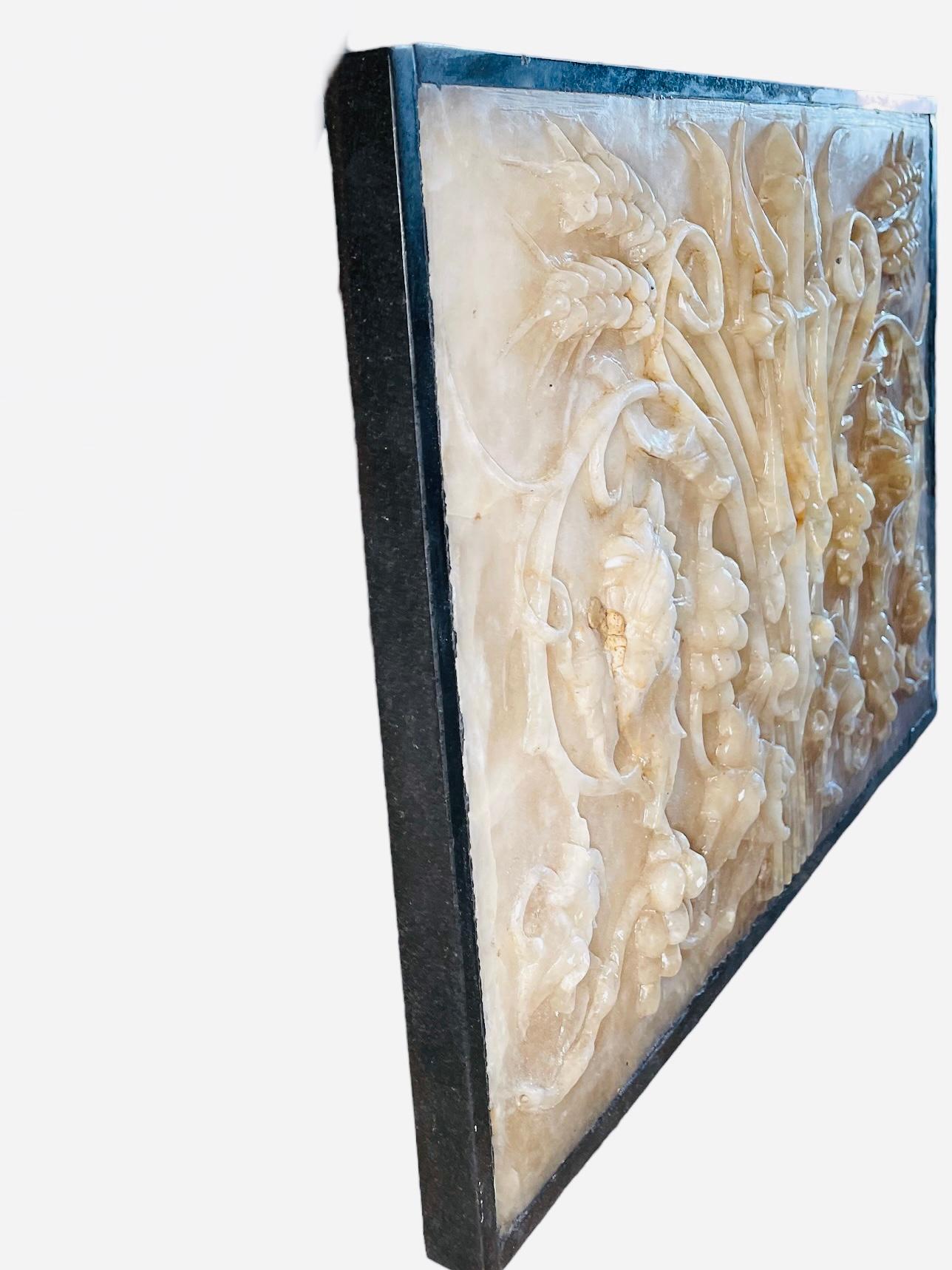 Alabaster And Marble Wall Plaque For Sale 1