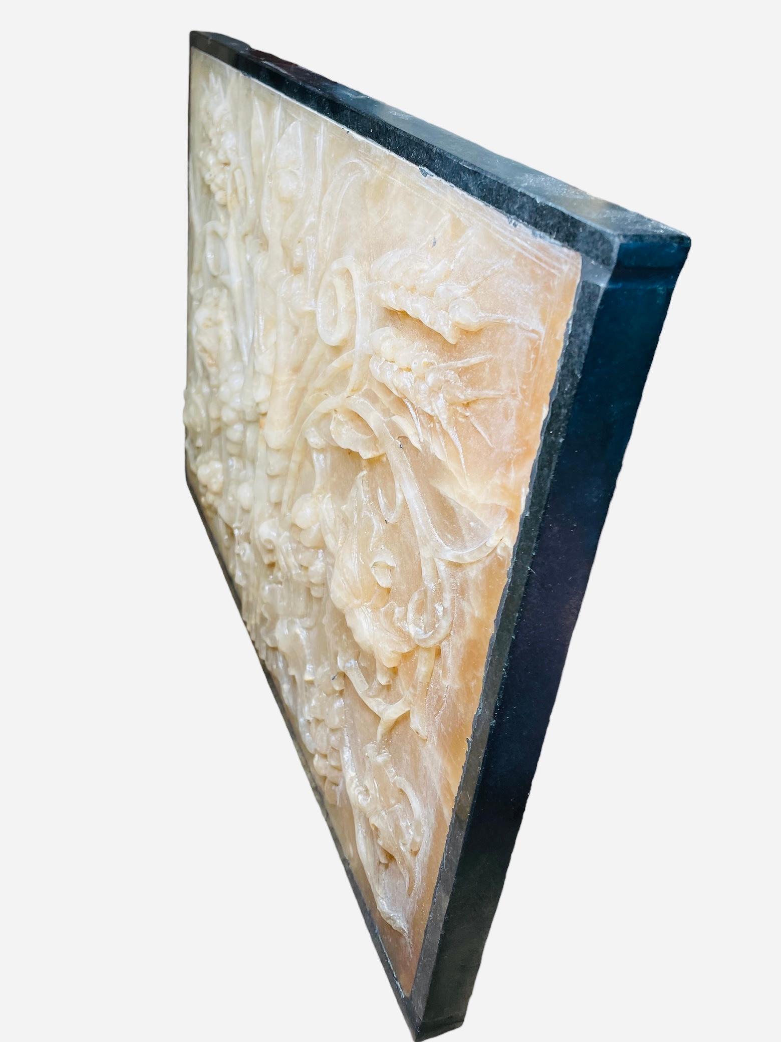 Alabaster And Marble Wall Plaque For Sale 2