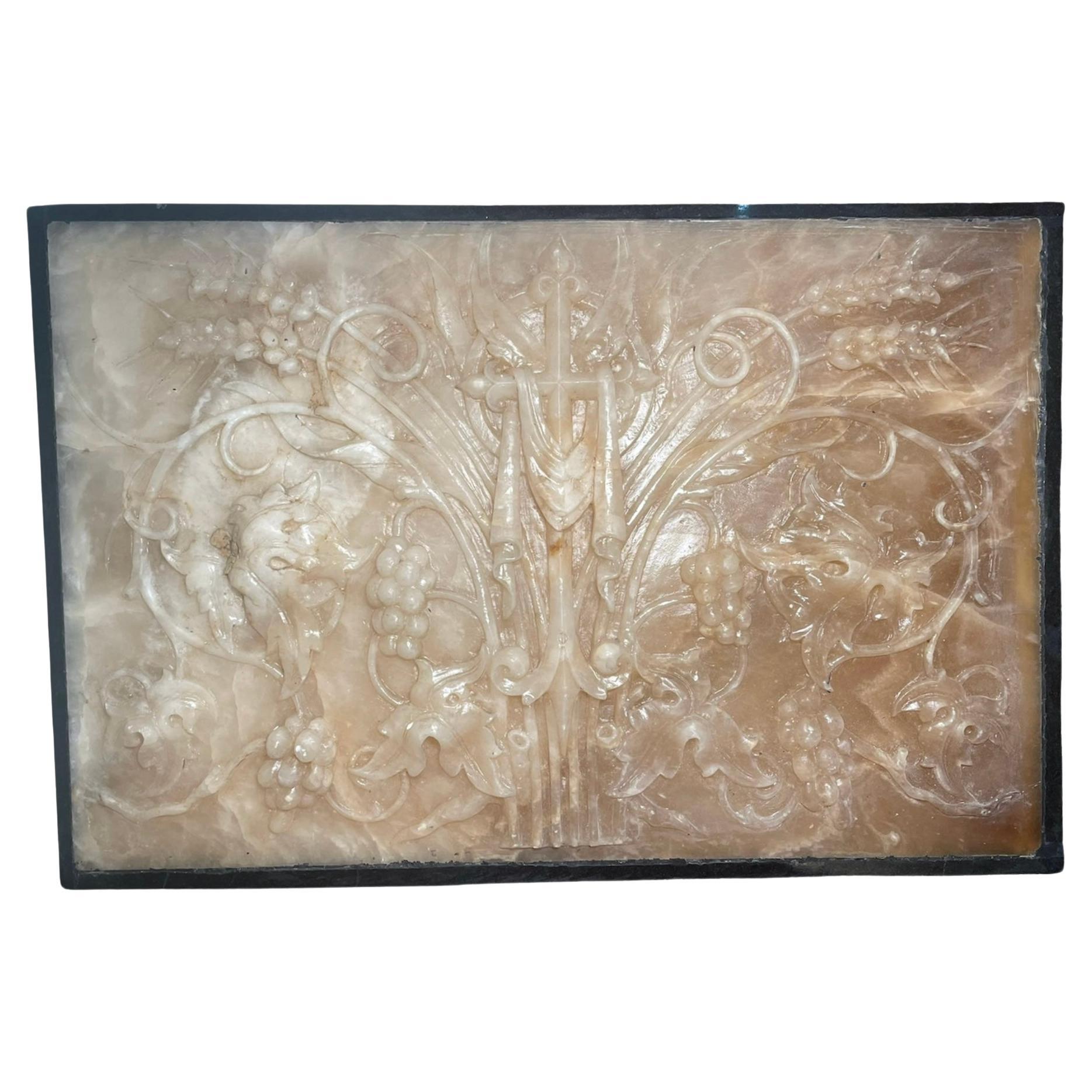 Alabaster And Marble Wall Plaque