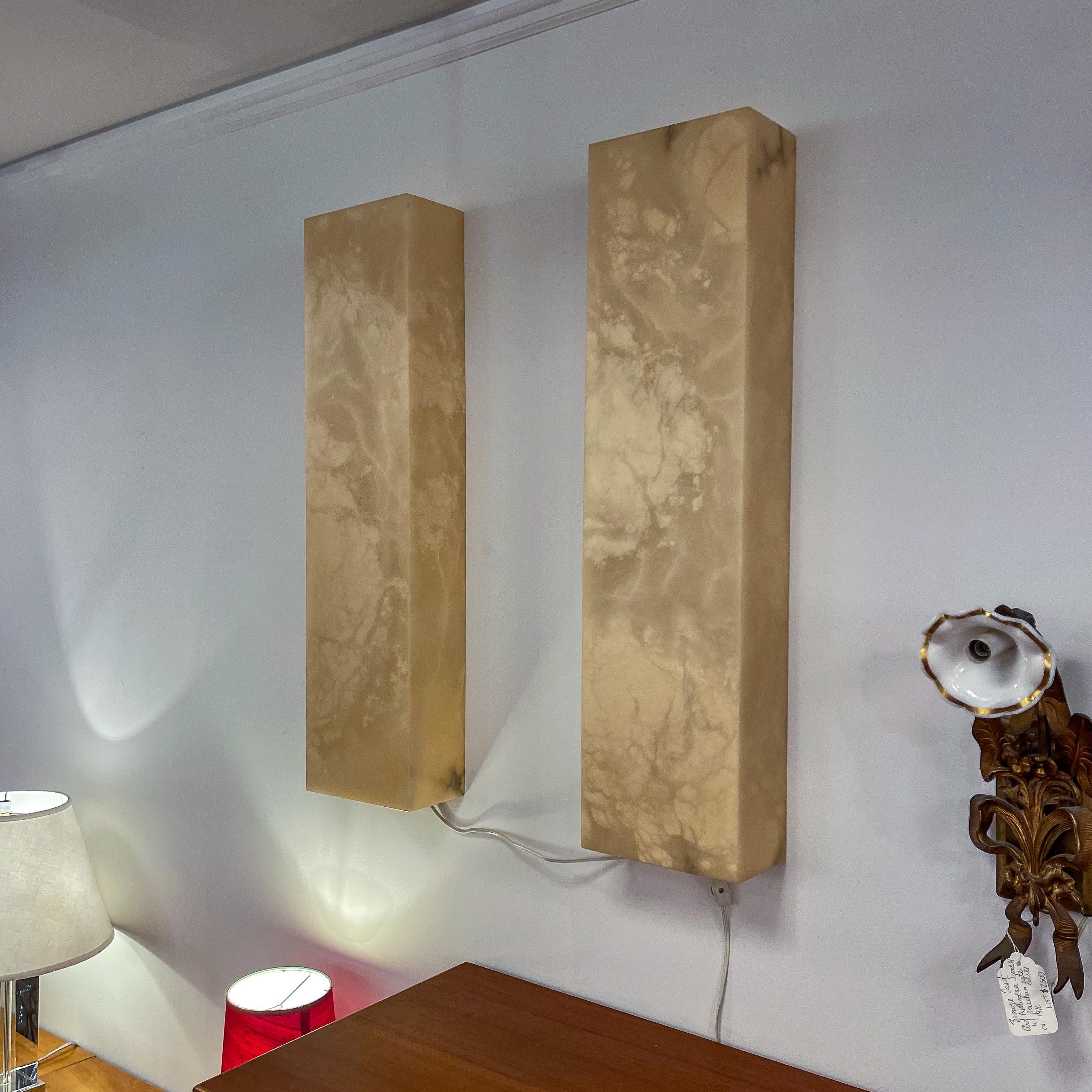 Alabaster Architectural Wall Sconces For Sale 2
