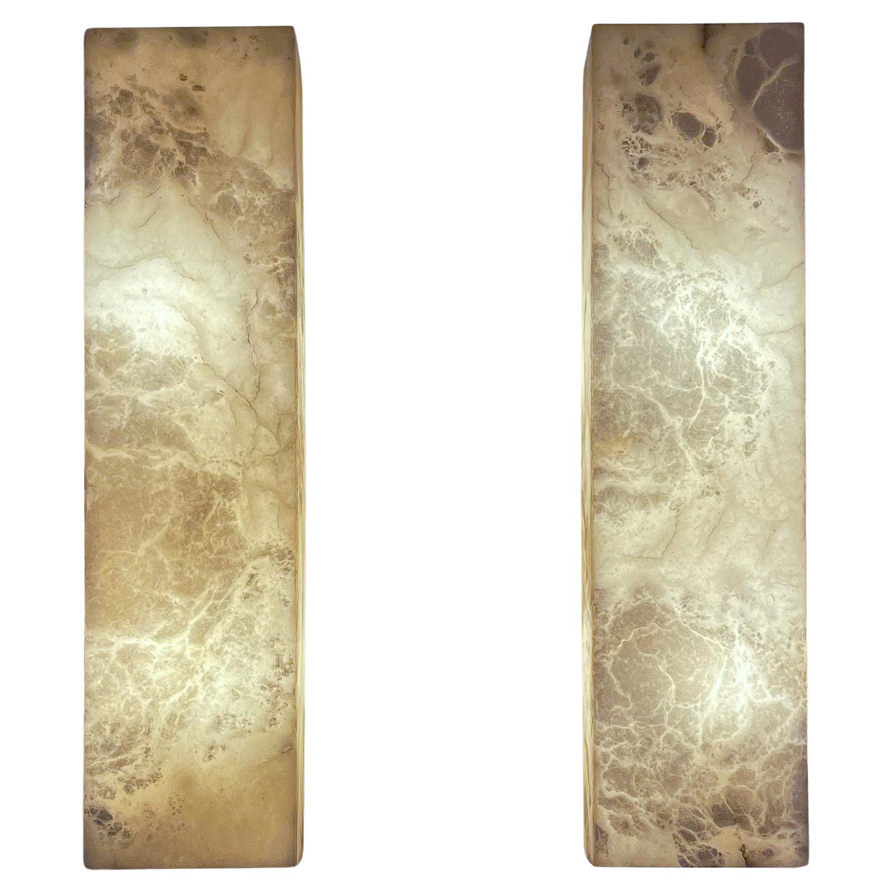 Architektonische Wandleuchter aus Alabaster