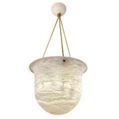 Alabaster Bell Shaped Light Fixture