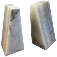 Alabaster Bookends