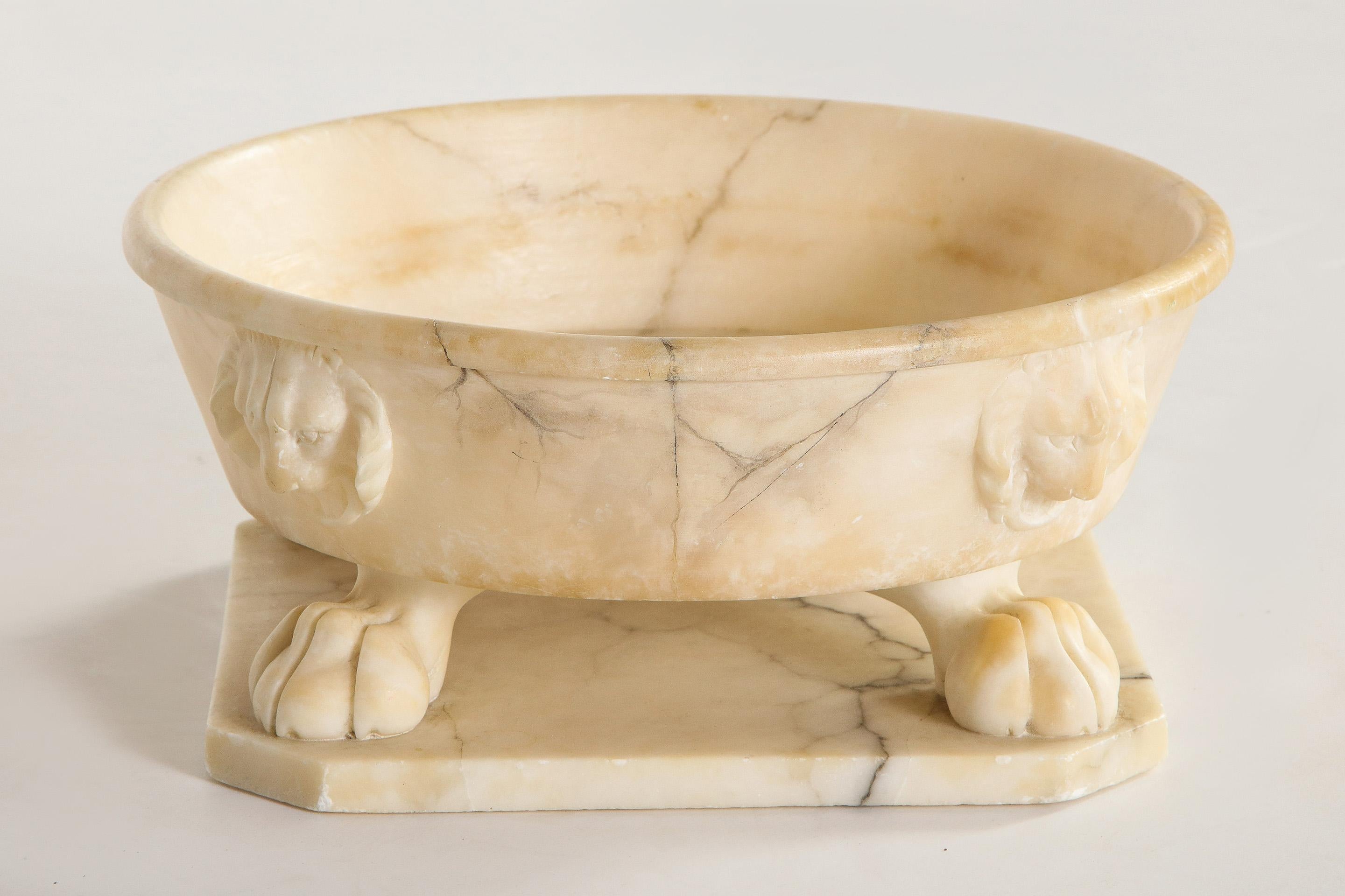 Alabaster Bowl In Good Condition In New York, NY