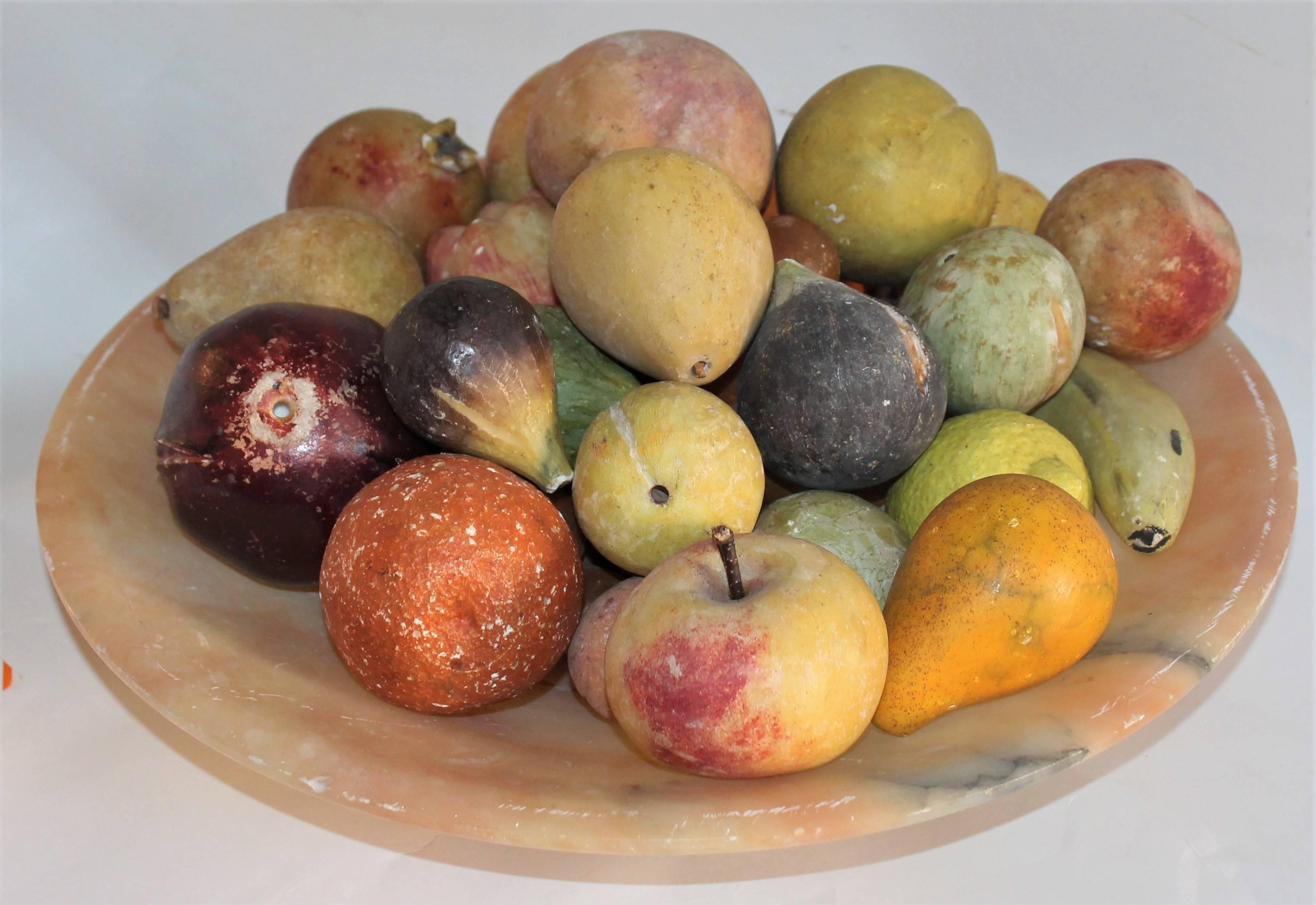 alabaster fruit bowl