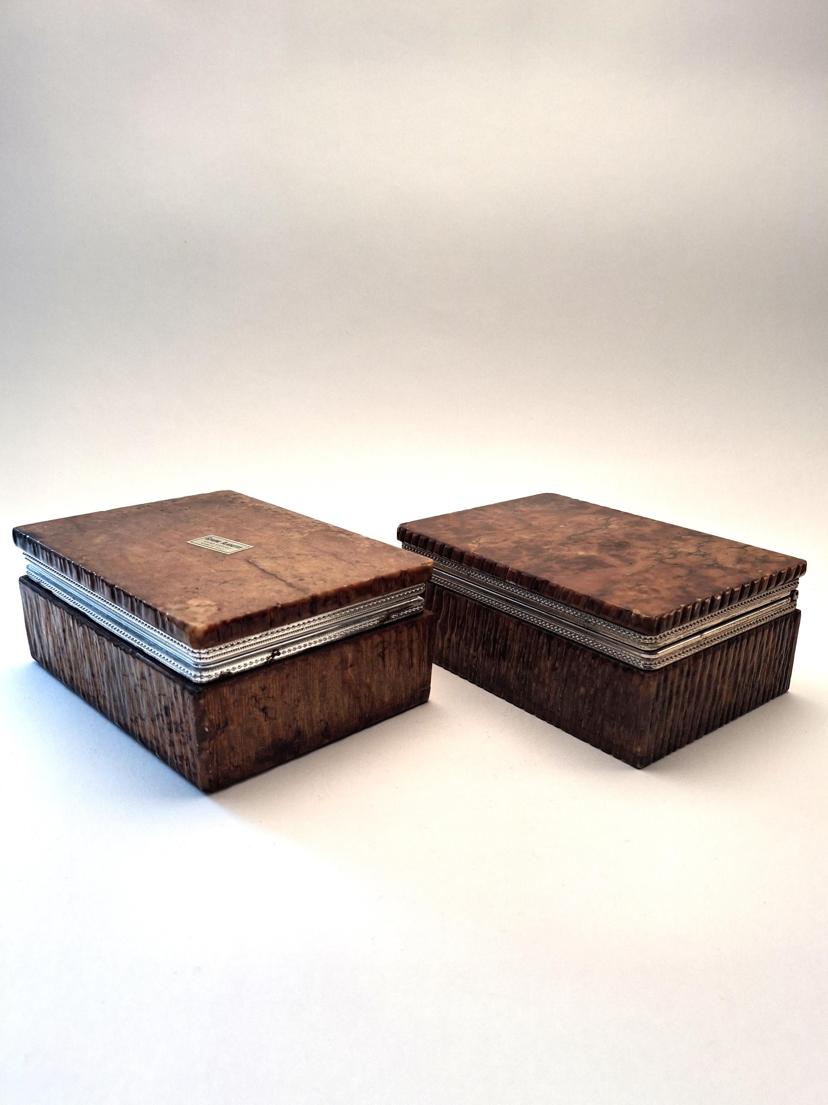 Cajas de alabastro de Romano Bianchi Años 70 Moderno de mediados de siglo en venta