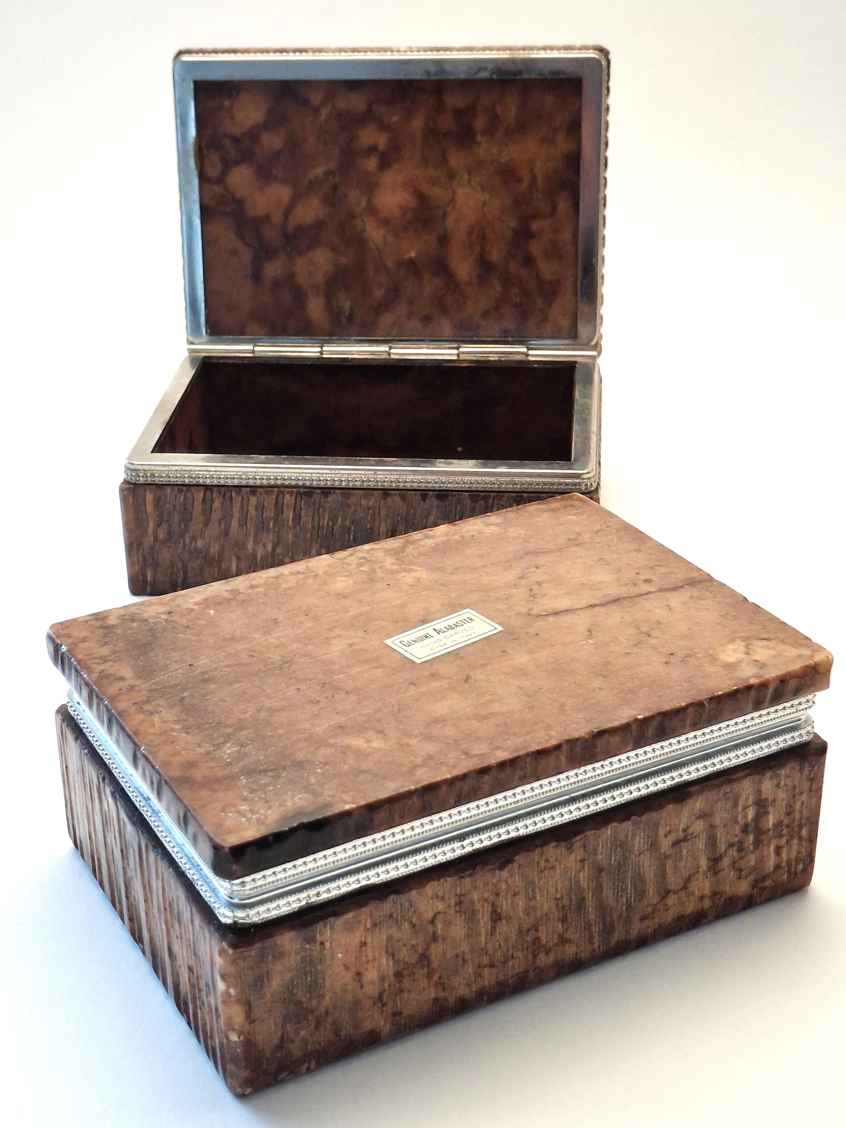 Cajas de alabastro de Romano Bianchi Años 70 en venta 1