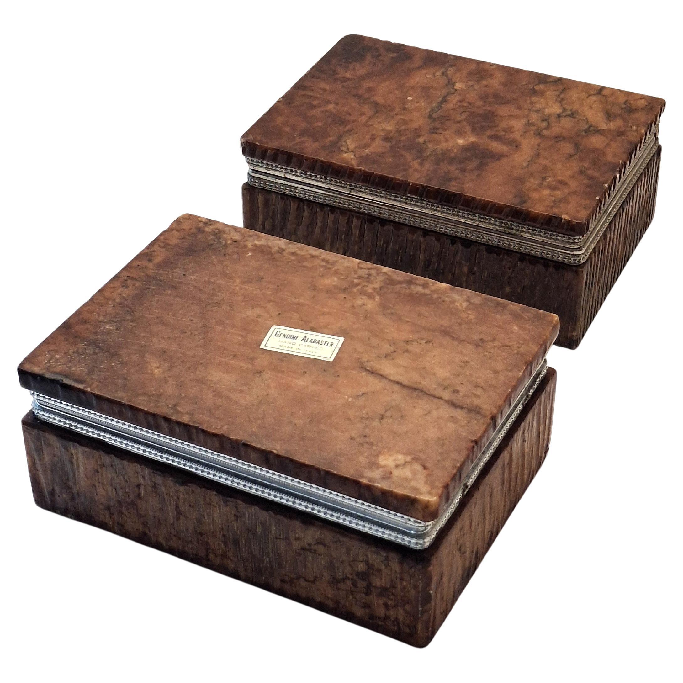 Cajas de alabastro de Romano Bianchi Años 70