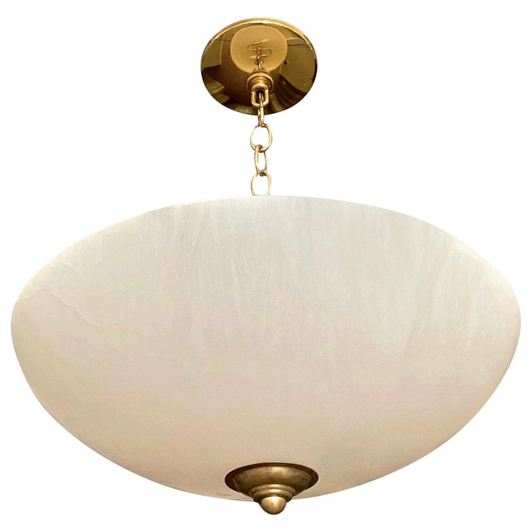 Alabaster Brass Chandelier Pendant Ceiling Light At 1stdibs - Alabaster Ceiling Light Chandelier