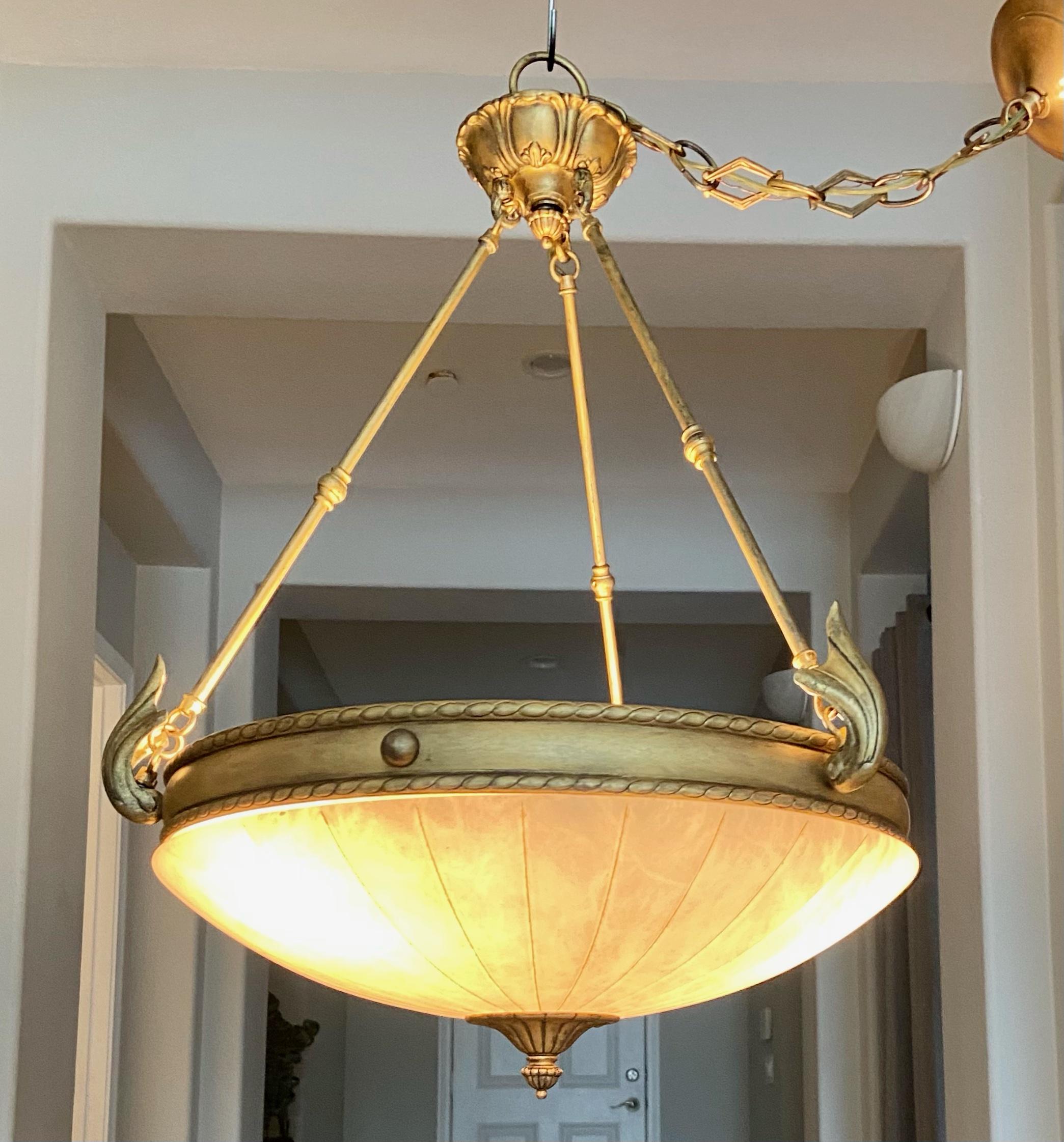 Alabaster Chandelier Pendant Ceiling Light 8