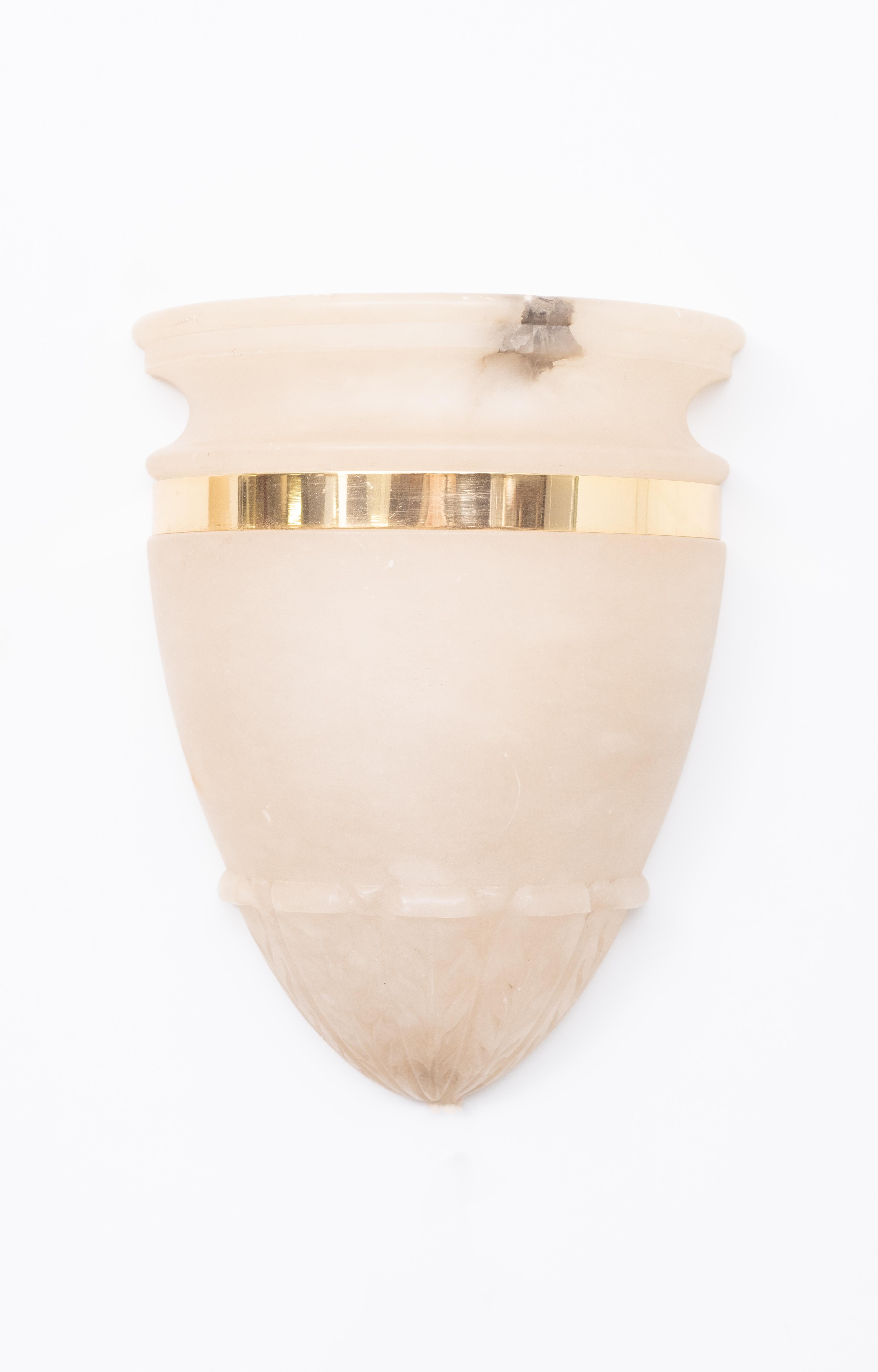 Alabaster Classic Greek Wall Lamps Spain, 1970s 1