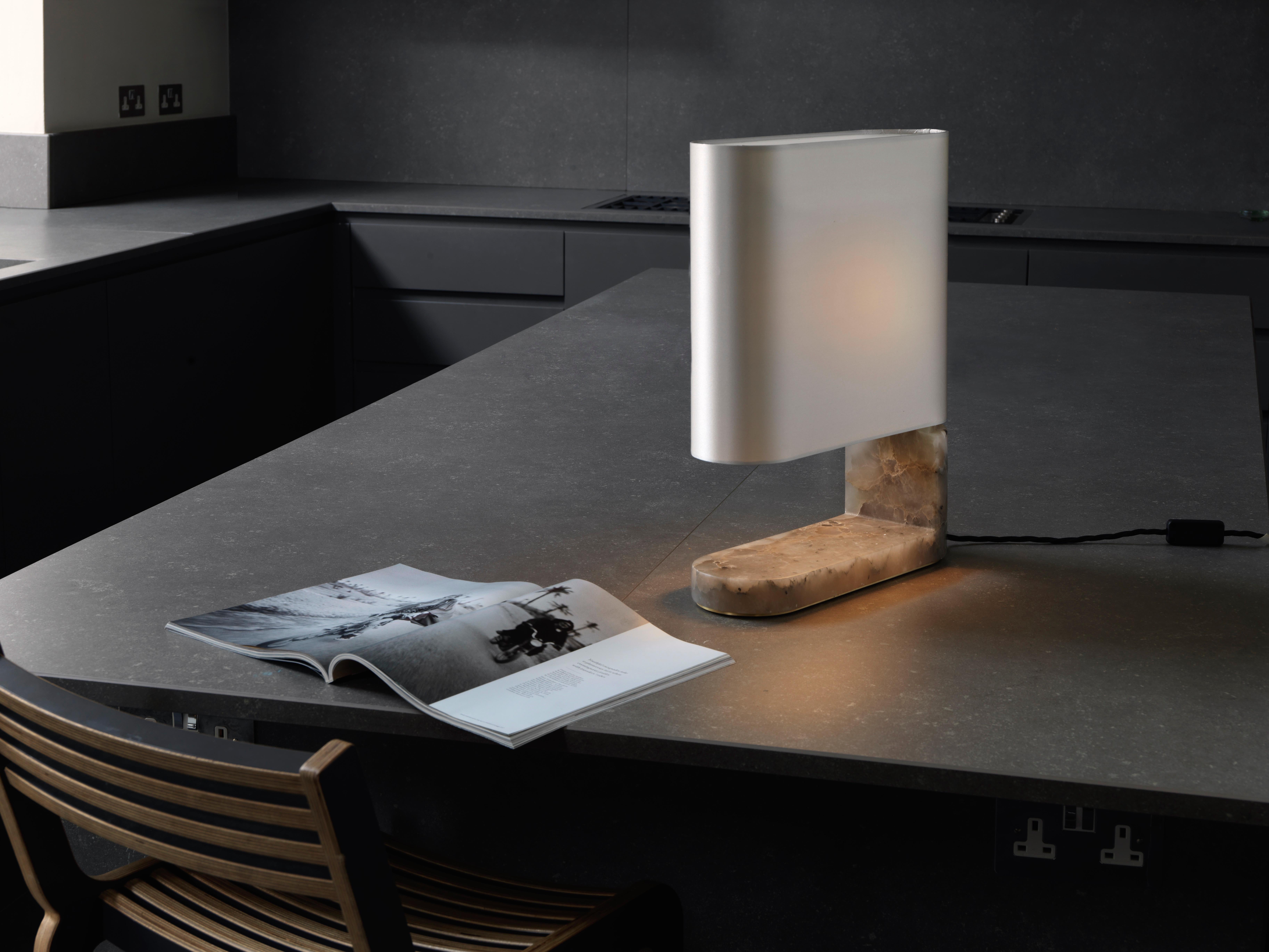 Modern Alabaster Columbo Table Lamp by CTO Lighting For Sale