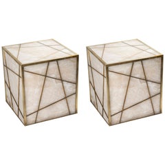 Alabaster Cube Pedestal