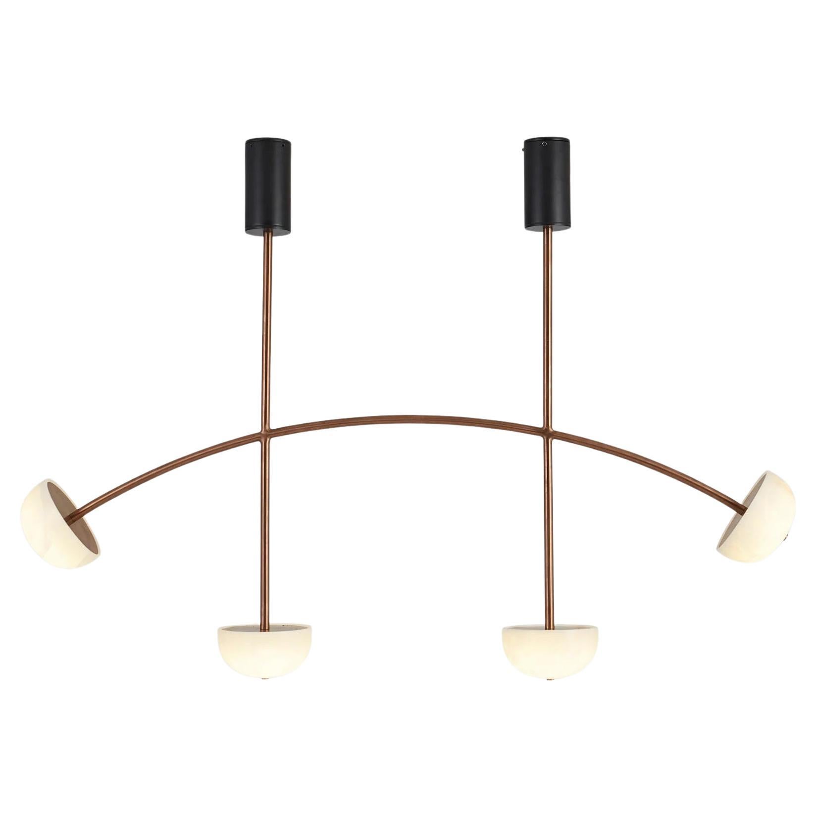 Lampadario Curve in Alabastro di Hatsu