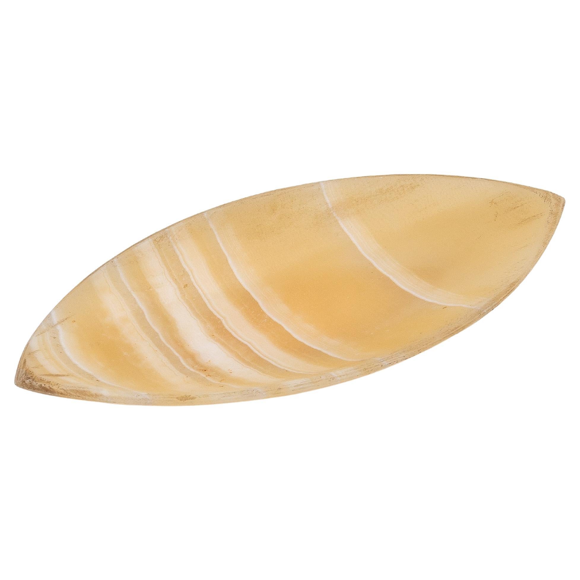 Dekorative Schale aus Alabaster - Gelbe Stone Schale / Trinket -  Italien 1970er Jahre im Angebot