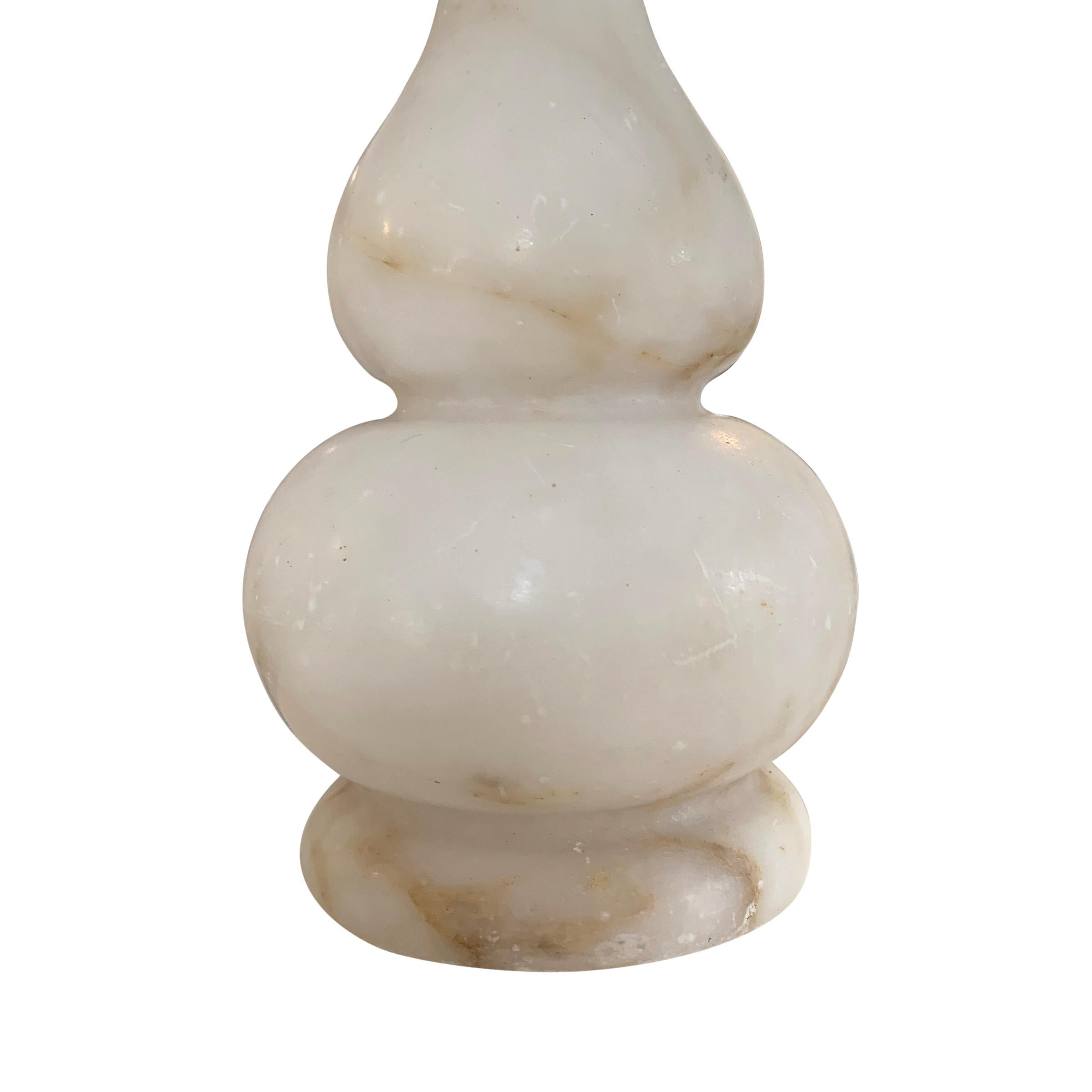 Alabaster Double-Gourd Boudoir Lamp 3