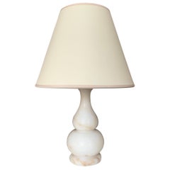 Alabaster Double-Gourd Boudoir Lamp