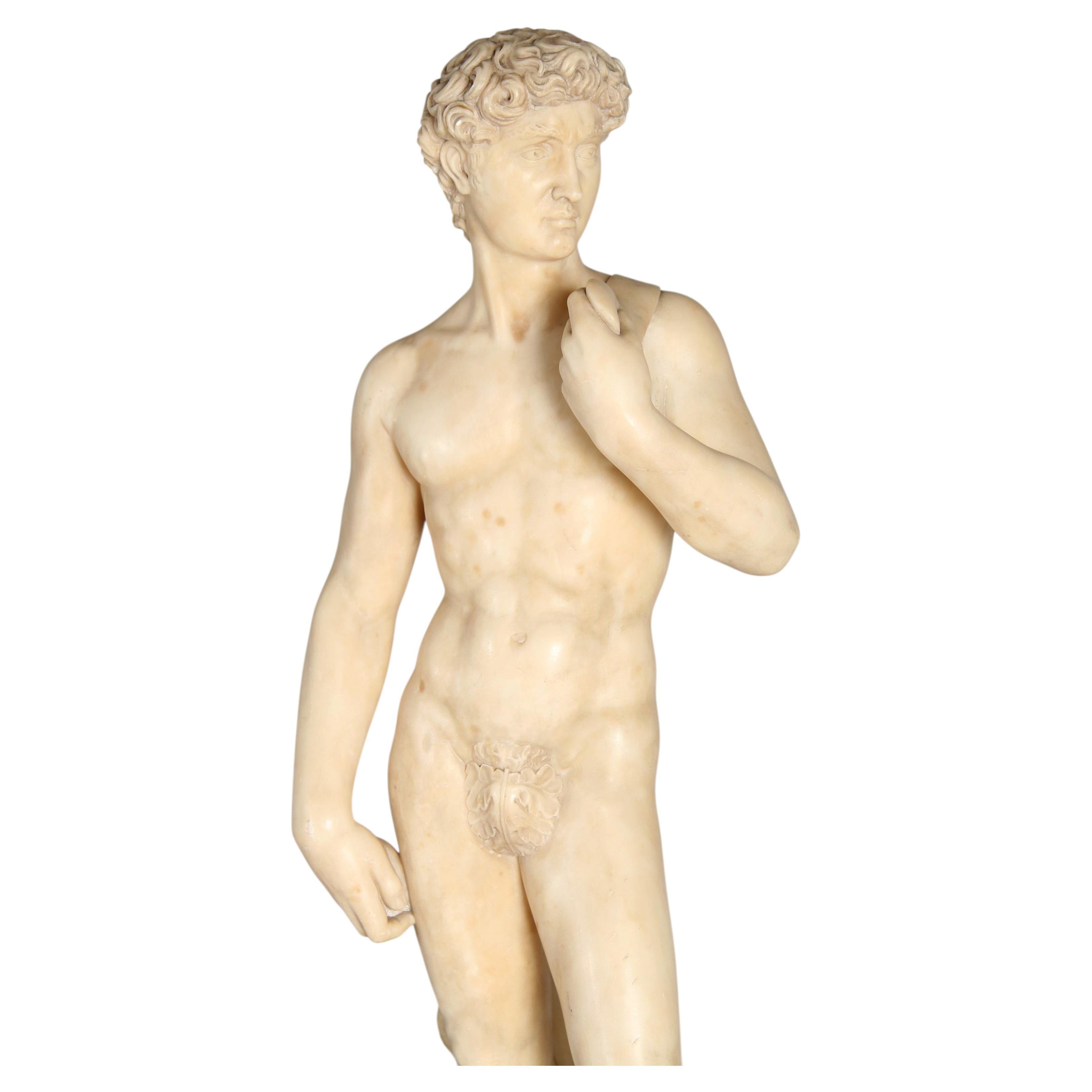 Alabaster figure of David, Sculpture, Italy, c. 1900