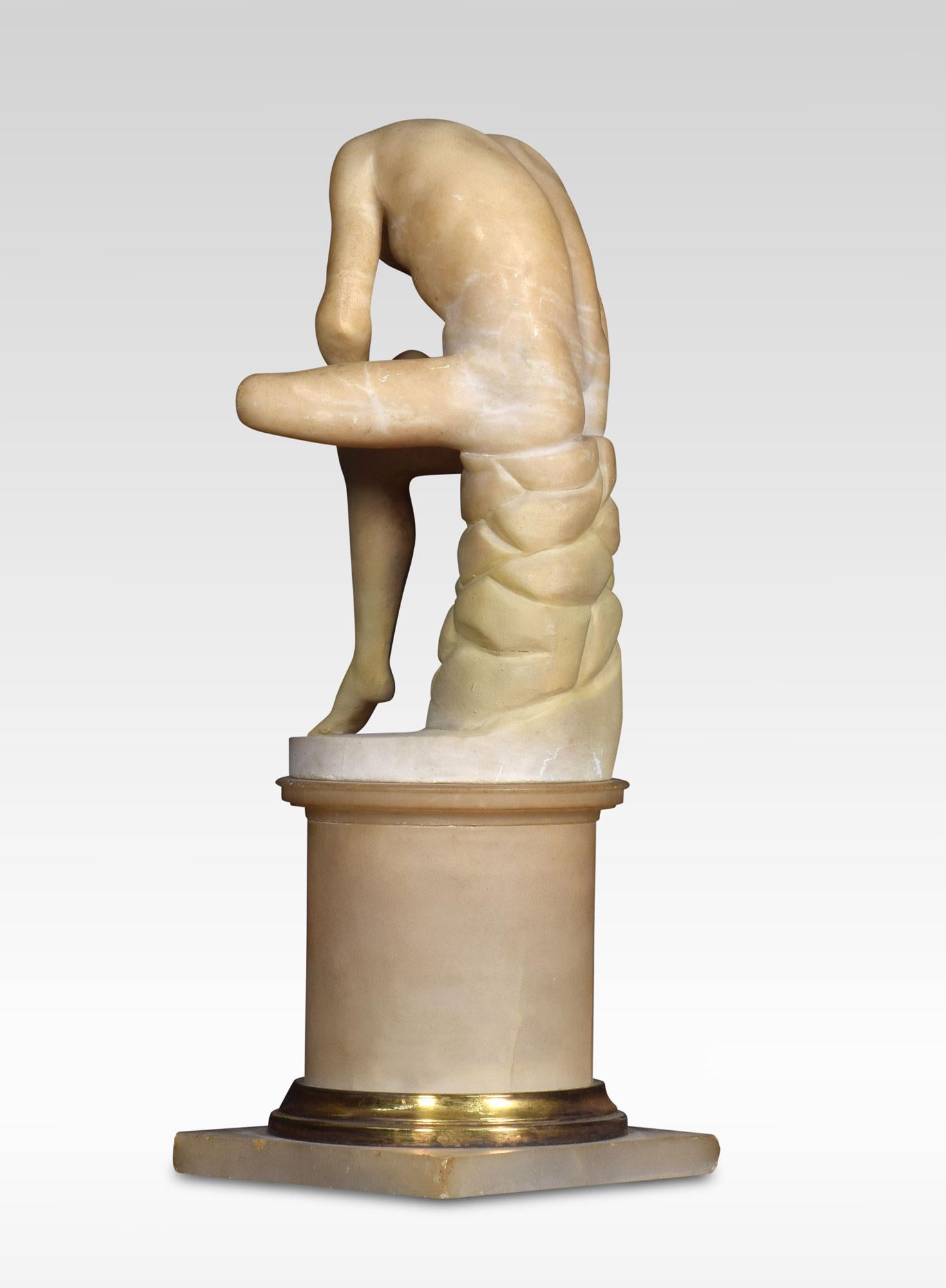 20th Century Alabaster Figure Spinario For Sale