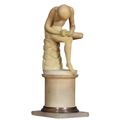 Alabaster Figur Spinario