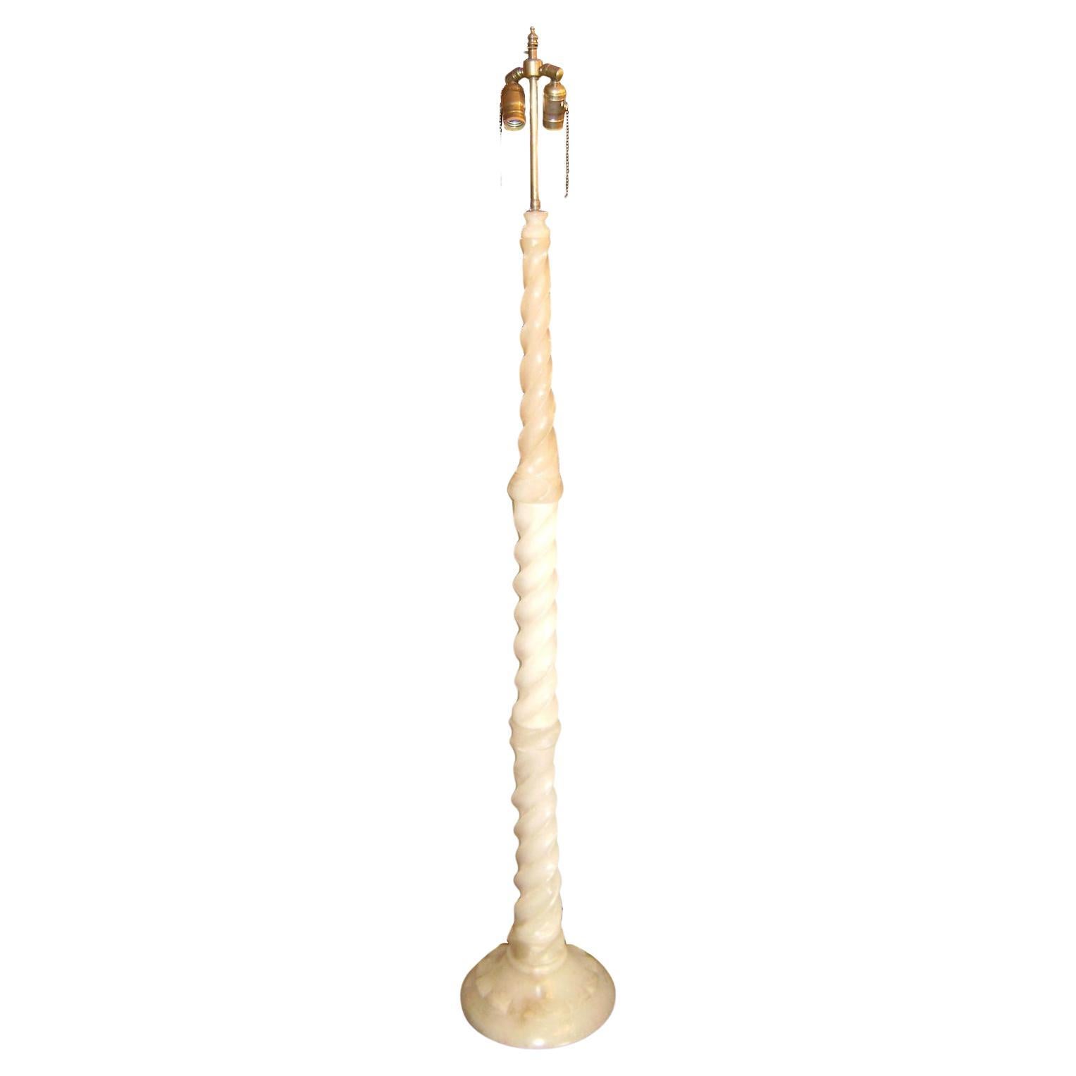 Lampadaire en albâtre