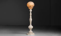Alabaster Floor Lamp, France 1950