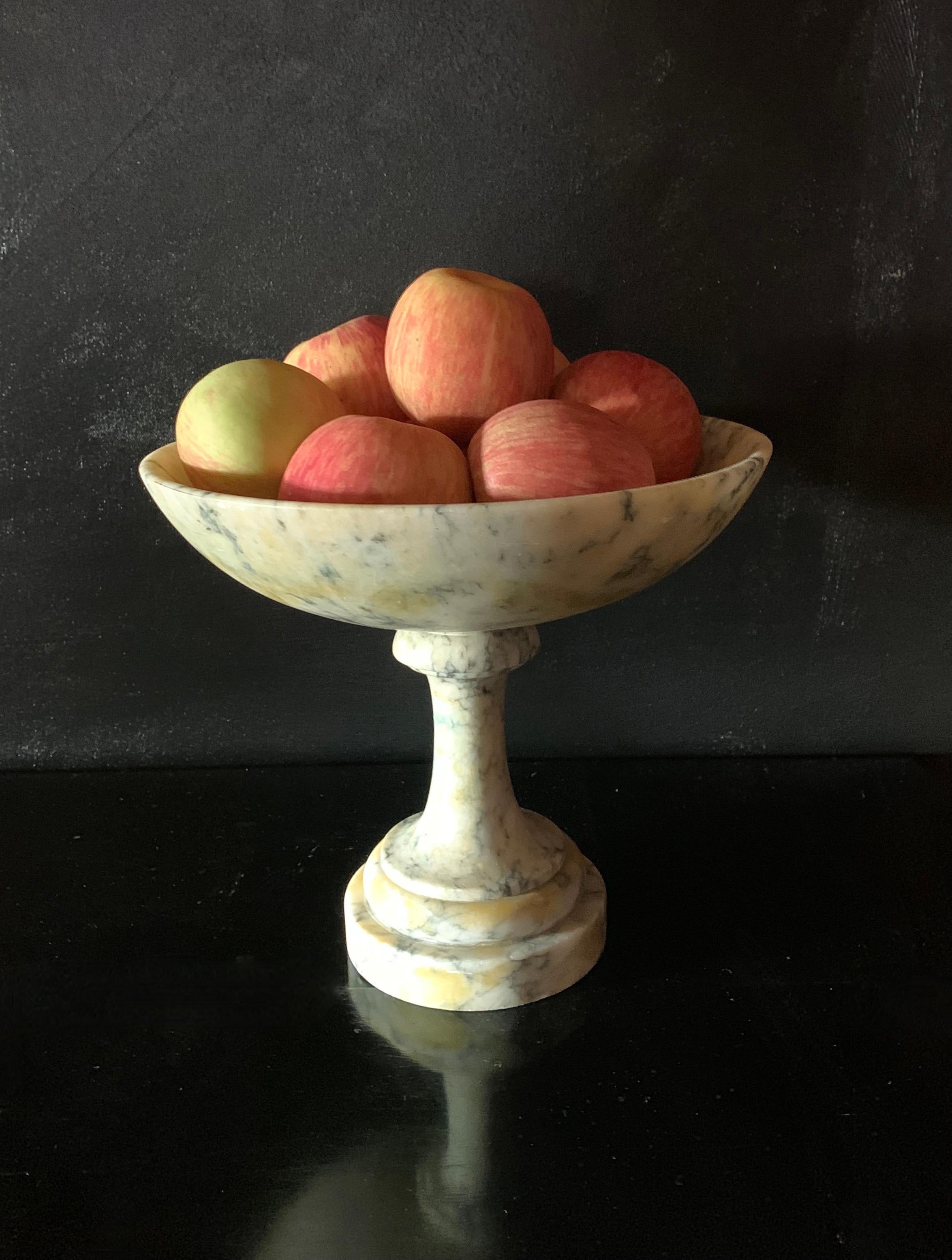 alabaster pedestal bowl