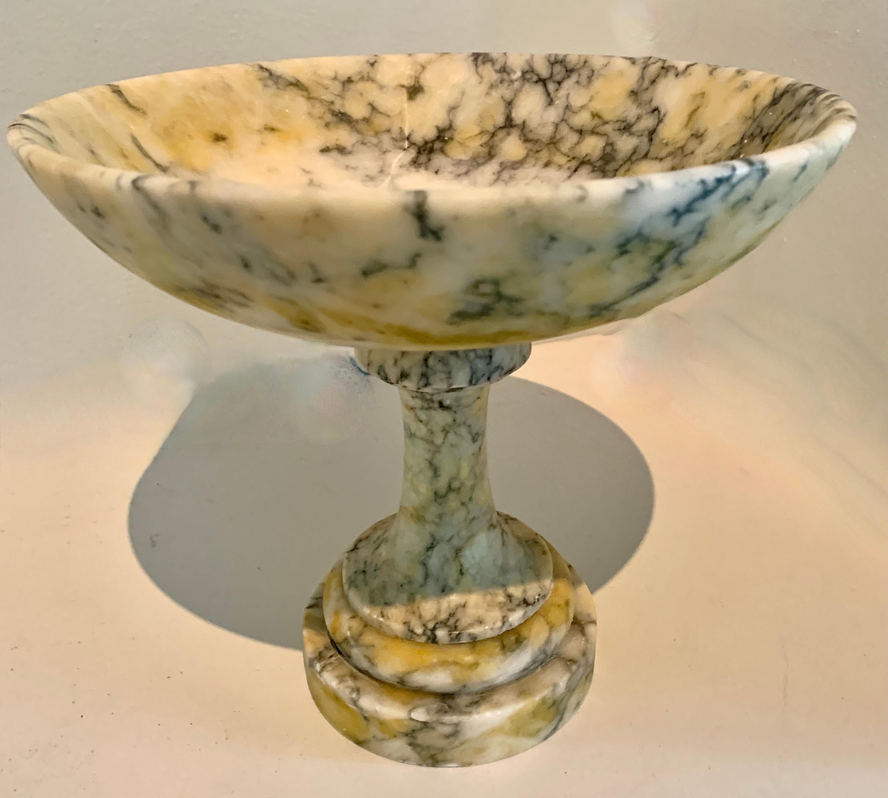 20th Century Alabaster Footed Compote