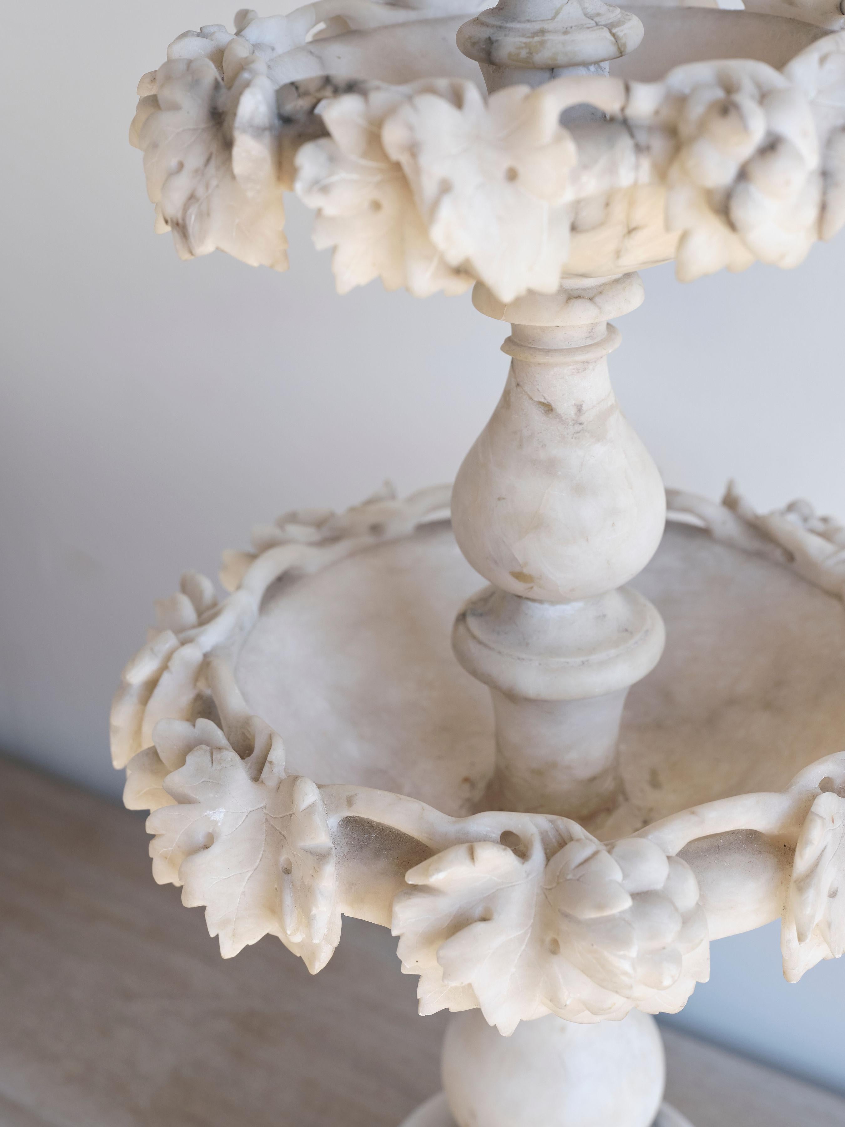French Alabaster Fountain For Sale