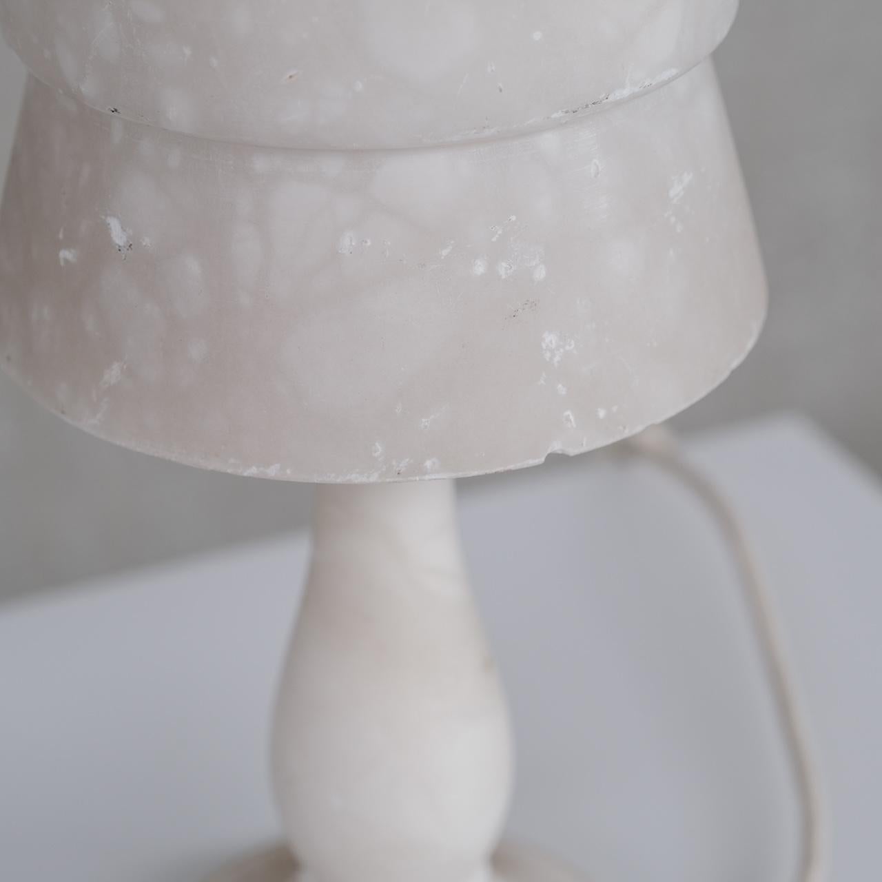 Alabaster French Mid-Century Table Lamp, '3/7' In Good Condition For Sale In London, GB