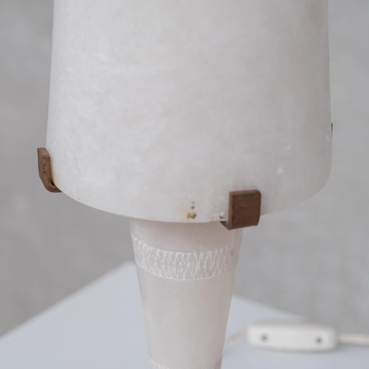 Alabaster French Mid-Century Table Lamp, '6/7' For Sale 1