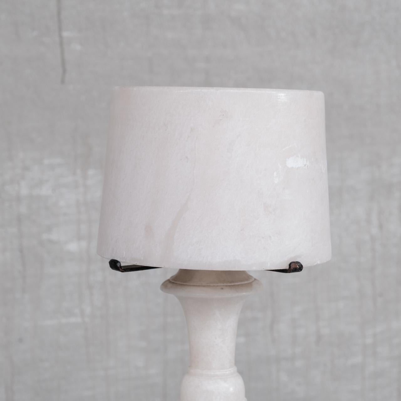 Mid-Century Modern Alabaster French Mid-Century Table Lamp 7/7' For Sale