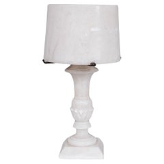 Retro Alabaster French Mid-Century Table Lamp 7/7'