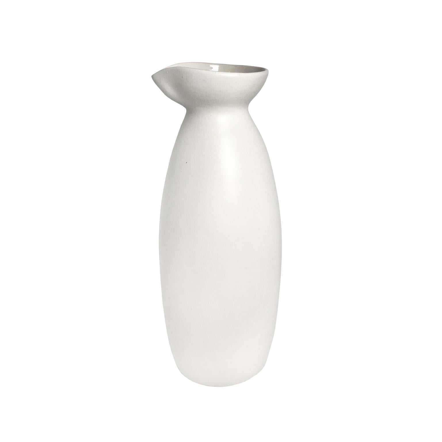 Alabaster Glaze Ceramic Vase #4 with Spout by Sandi Fellman