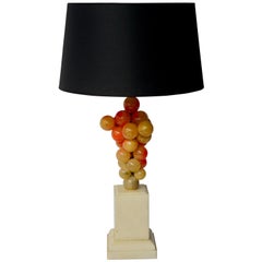 Lampe de table en grappe de raisin d'albâtre