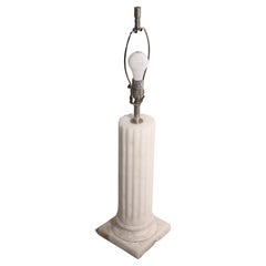 Alabaster Half Column Table Lamp by Restoration Hardware